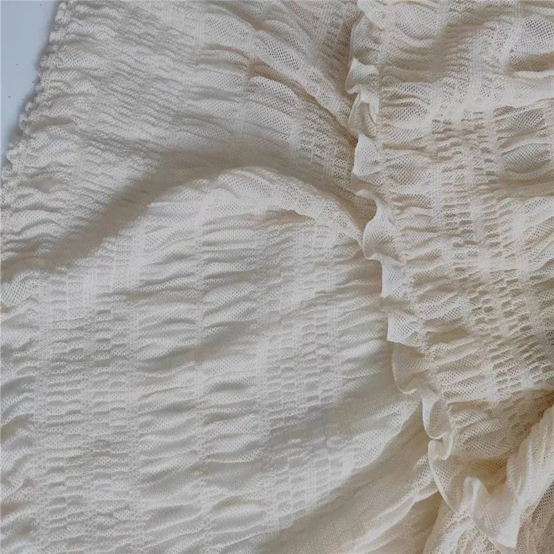 Custom Sportswear Honeycomb Fabric Mesh Jersey Nylon Spandex  Fabric For dress