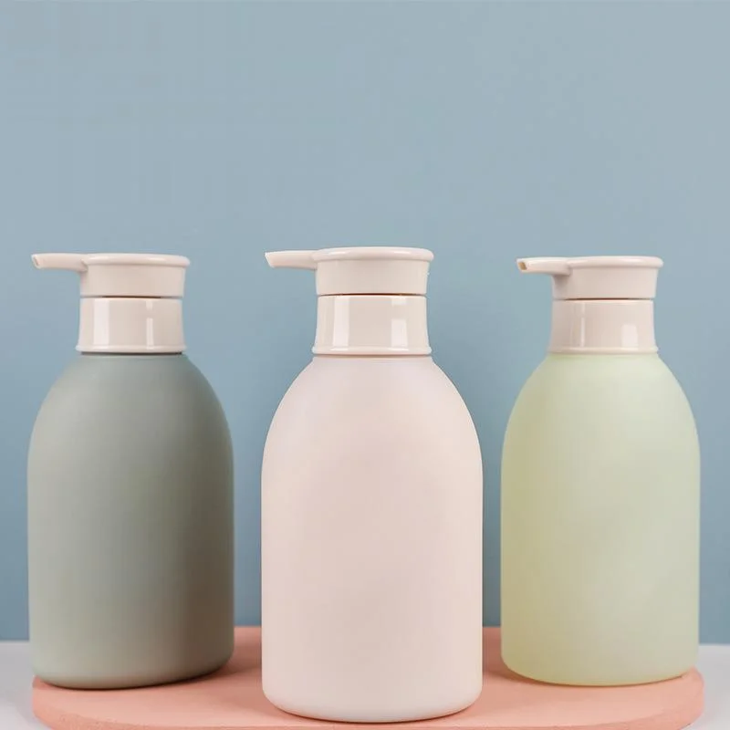 High Quality Colourful PE 300Ml 400Ml 500Ml 750Ml Shampoo Pump Bottle Lotion Round Shoulder for Cosmetic