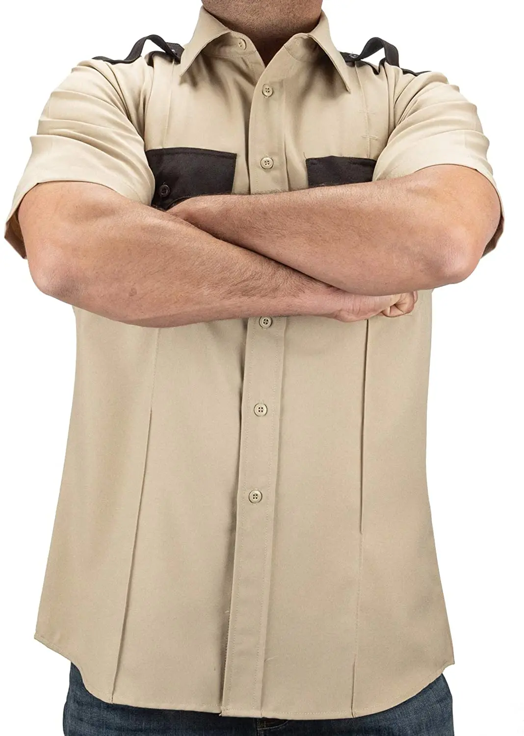 New Designs Cheap Security Shirt For Men Contrast Color Security Guards Uniform Shirts