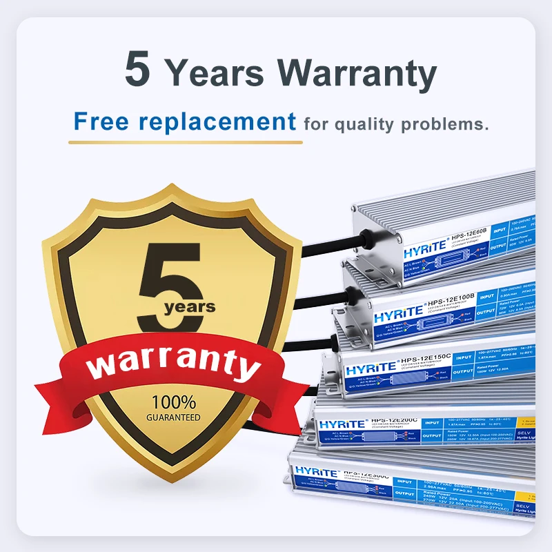 5 Years Warranty Waterproof IP67 12v 60w 5a LED SMPS to replace Meanwell Power Supply