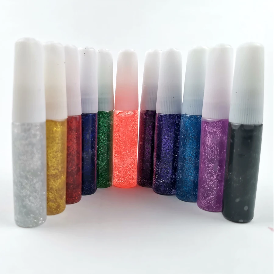 Decoration Glitter Glue Gold Silver Neon Colors Glitter Glue Pens for Art and Craft