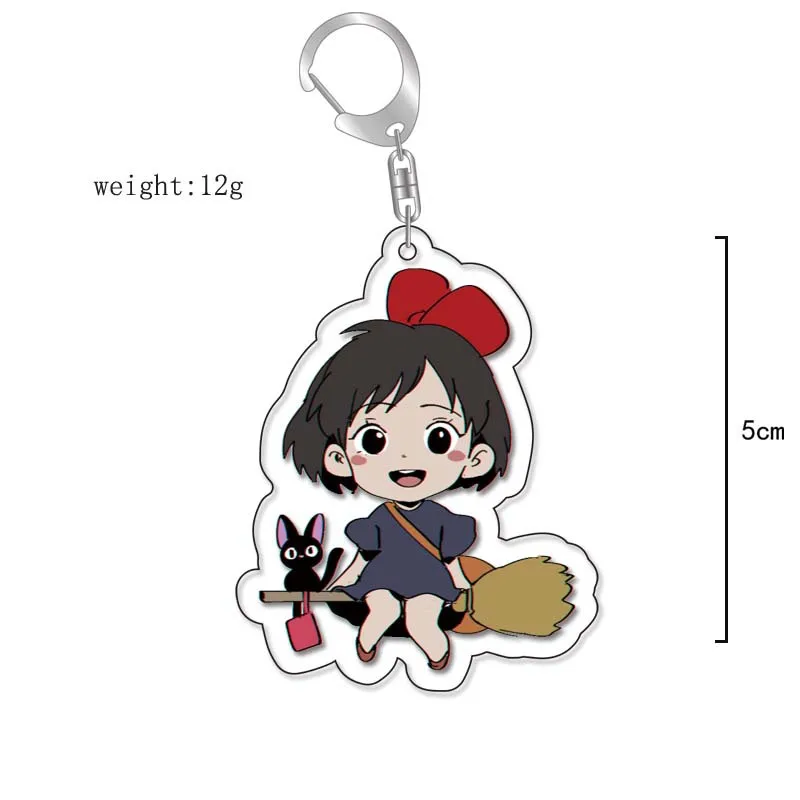 Anime Miyazaki Hayao Spirited Away Pendant Accessories Totoro Princess Mononoke Acrylic Keychain