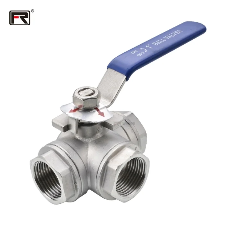 FURUI tru SUS304 DN8 three-way female threaded ball valve Soft seal L type T type 1000WOG Regulating Type flood and drain PN1.6