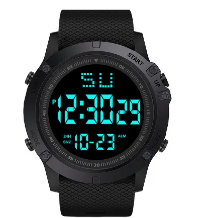 601Men Digital Watches Silicone Band Waterproof Women Wristwatch