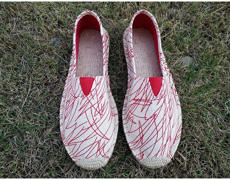 Повседневные женские холщовые туфли лоферы из джута оптовая продажа новинка дешевые туфли-Эспадрильи на плоской подошве под