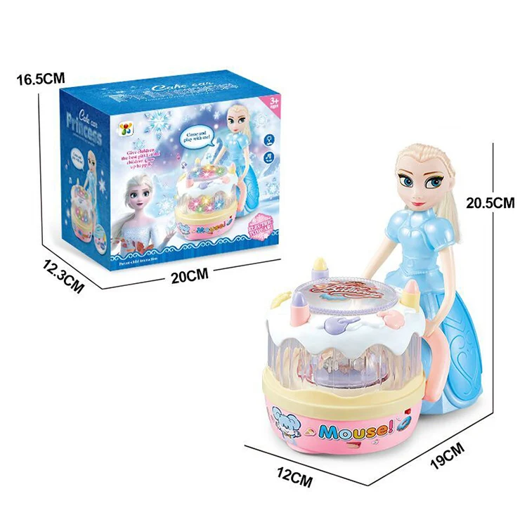 Battery Operate Toy Electric Music And Light Function Cartoon Horse Carriage Toys