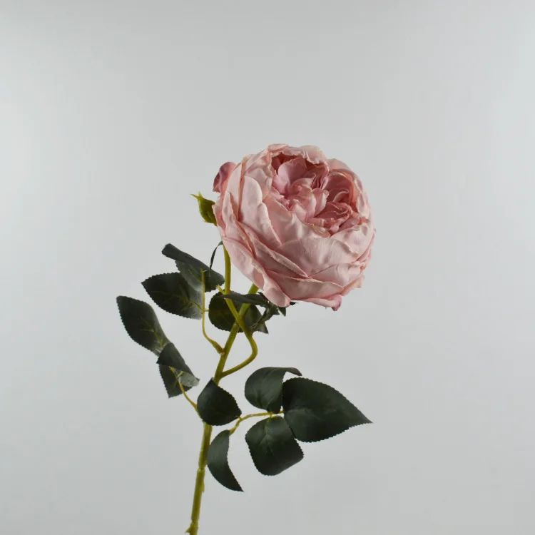 Artificial Flowers Fake Silk Austin Rose for Decoration Blooming Faux Flower Stem for DIY Vase Home Wedding Party