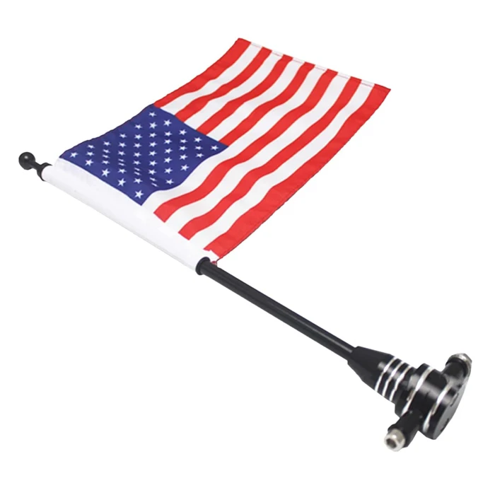 Luggage Vertical Chrome Pole Mast Kit Fit Thin 2024 New Product High Quality Rack Motorcycle Flag For Universal Motorcycle Bike