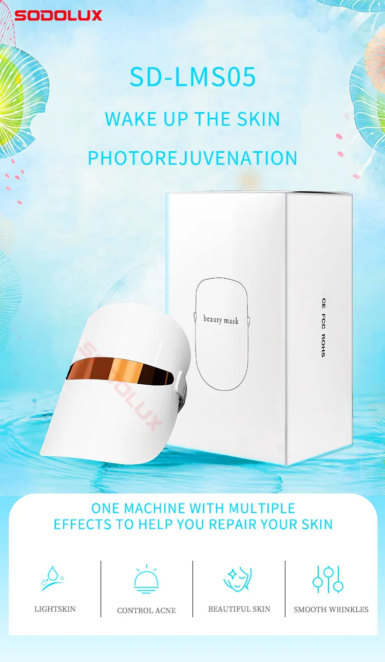 SODOLUX panel device pdt machine led light therapy facial mask beauty device red light therapy