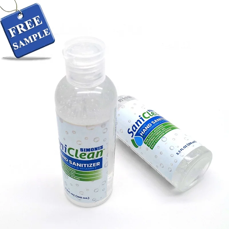 70% Ethyl Alcohol Simoniz Saniclean USA anti bacterial 100ml Hand Sanitizer Gel