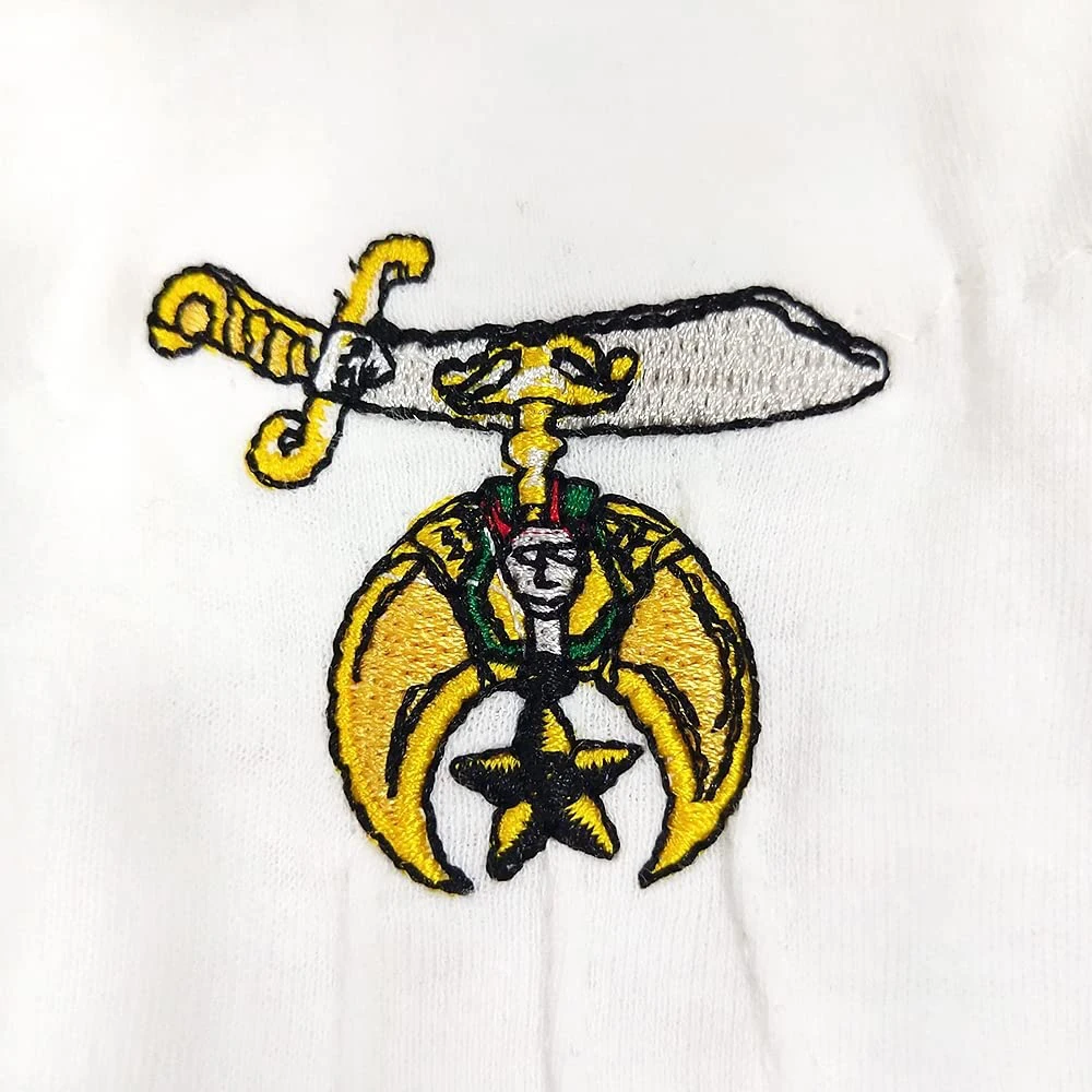 High Freemason Regalia 100% Cotton White Masonic Glove with Custom Patch | OEM as Per Demand Masonic Gloves