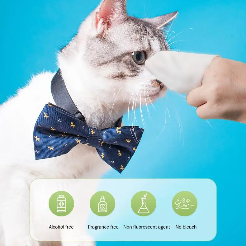 Wholesale Pet Dogs Cats Wet Wipes Pet Grooming Soft Wet Wipes Bamboo Wet Wipes Pet