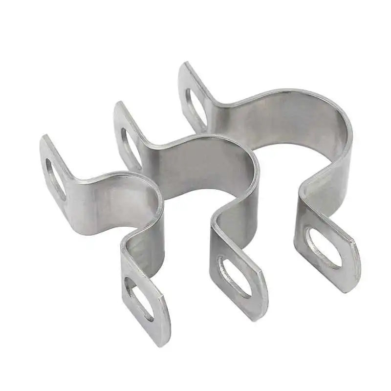 2024 Factory Hot Sale Customized Stainless Steel U Type Pipe Clamp Galvanized Steel Saddle Hose Clamp Suitable for PVC
