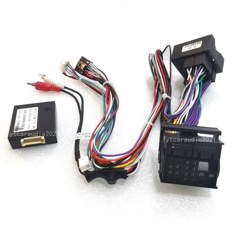Car 16Pin Power Wiring Harness Cable Adapter With Canbus For BMW X3/E83(06-10) Install Aftermarket Android Stereo