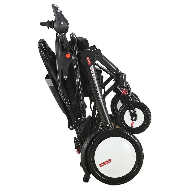 Wholesale Portable Luxury Carbon Fiber Folding Power Wheelchair Foldable Electric Power Wheelchair for Elderly