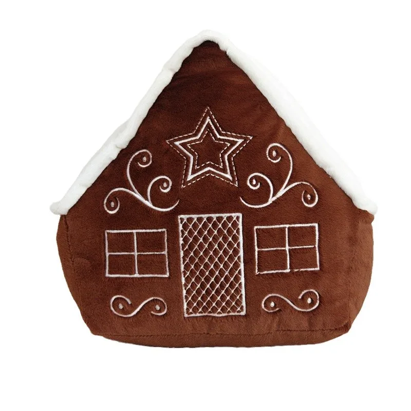 Factory Promotional Christmas Cozy Gingerbread Snowflake Wreath Pillows Home Living Room Decorative Christmas Pillows