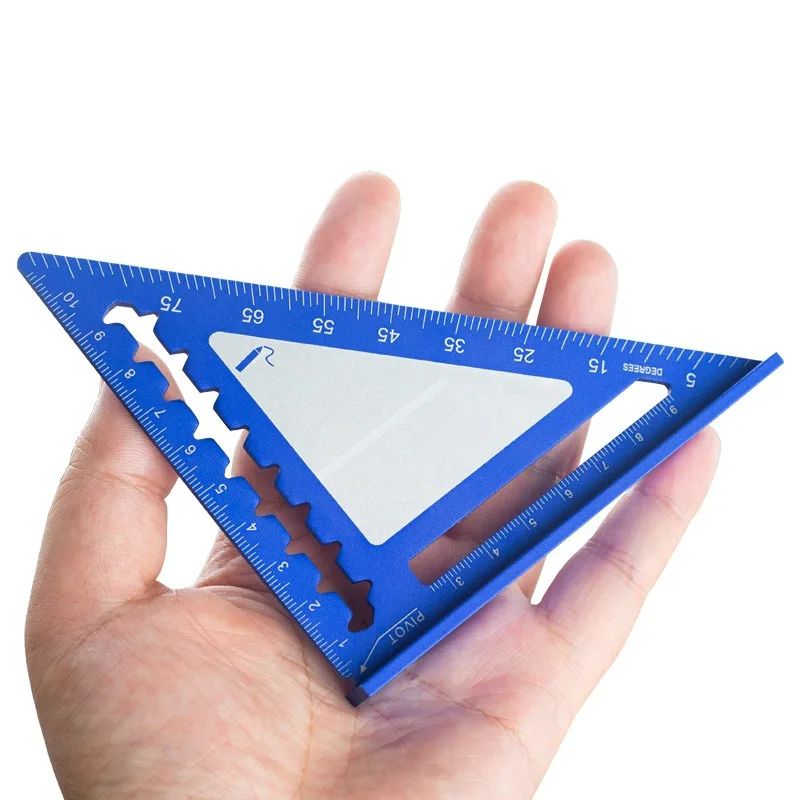 4inch Metric Triangle Ruler High Precision Aluminum Alloy Protractor Framing Layout Measuring Tool For  Carpenter Woodworking