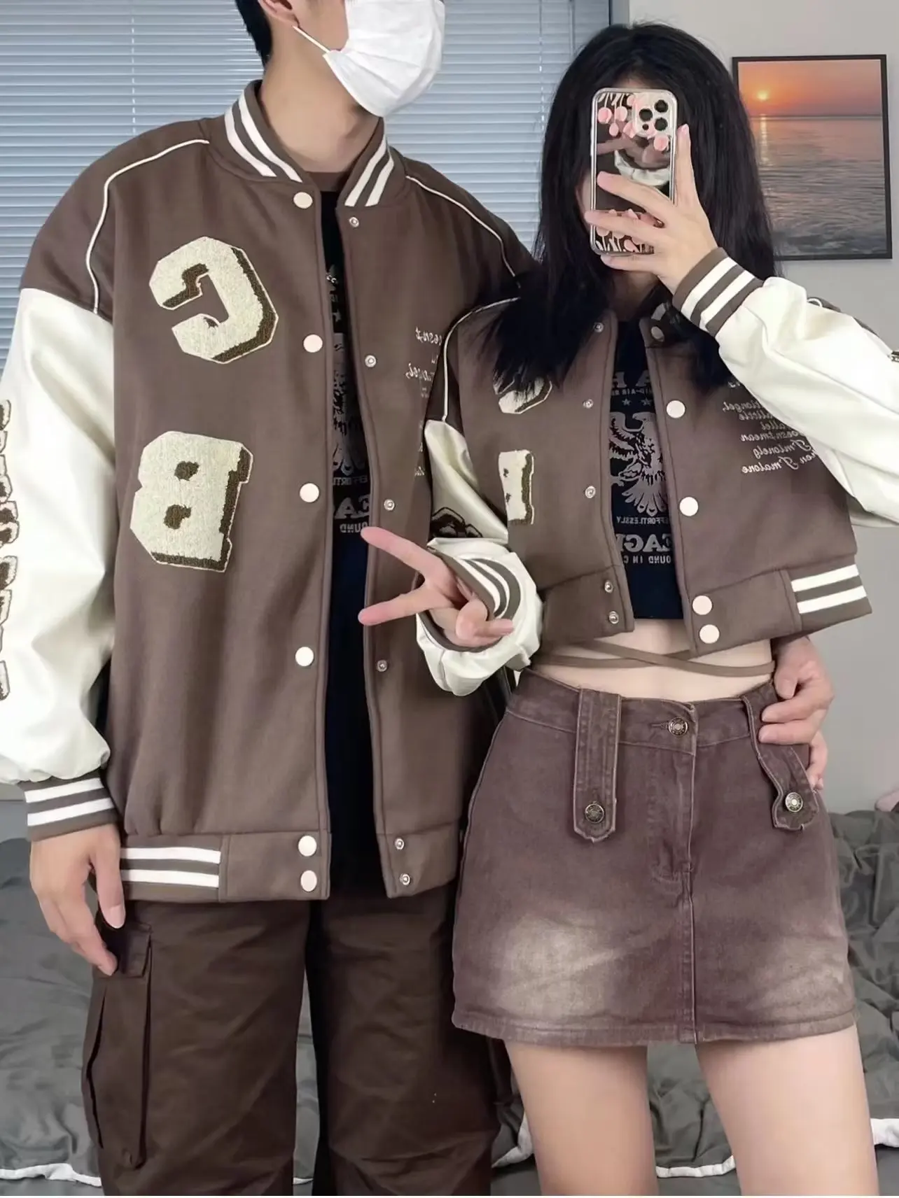Oem Custom Leather Sleeve Chain Chenille Embroidery Bomber Flight Baseball Vintage Letterman Varsity Jacket For Men