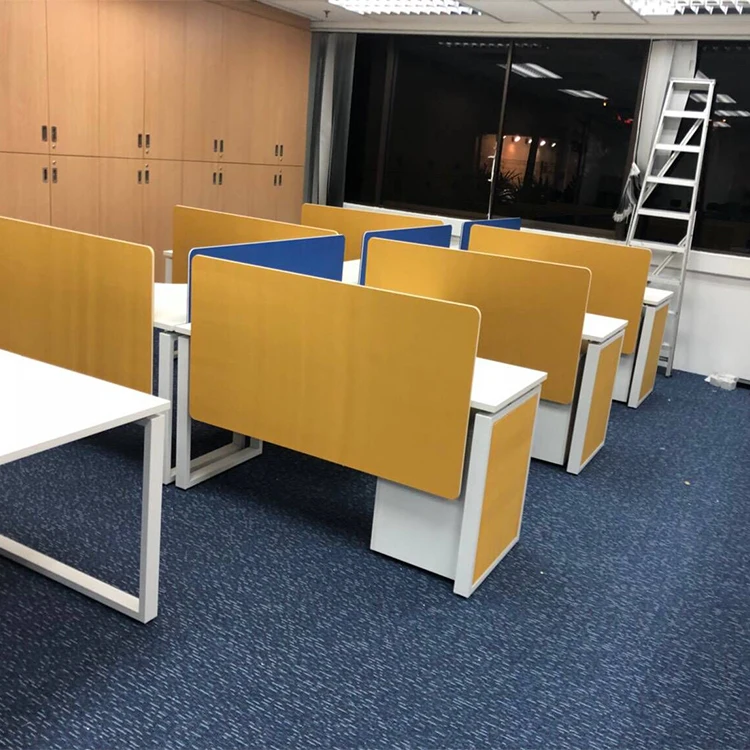 Modern design high quality standard size double side office furniture table 2 4 6 8 person staff workstation office desk