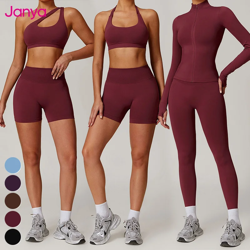 New Sportswear Seamless Knitted Workout Clothing Scrunch Butt Lift Sports Leggings 2 Piece Set Gym Fitness Yoga Sets For Women