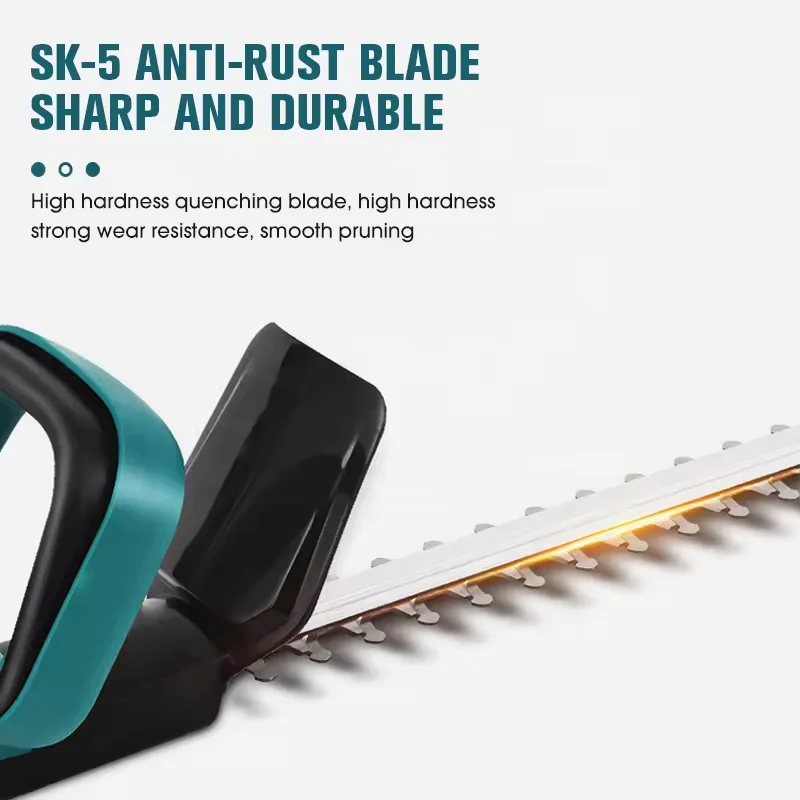 LARIX Garden Electric Cordless Dual Edged Blade Hedge Trimmer Handheld Hedge Bushes Holly Flower Trimmer Cutting Tool
