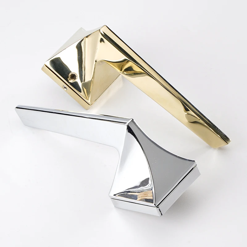 Internal Chrome Door Handles Plate Door Handle Set Lock For Interior Lock Core Accessories