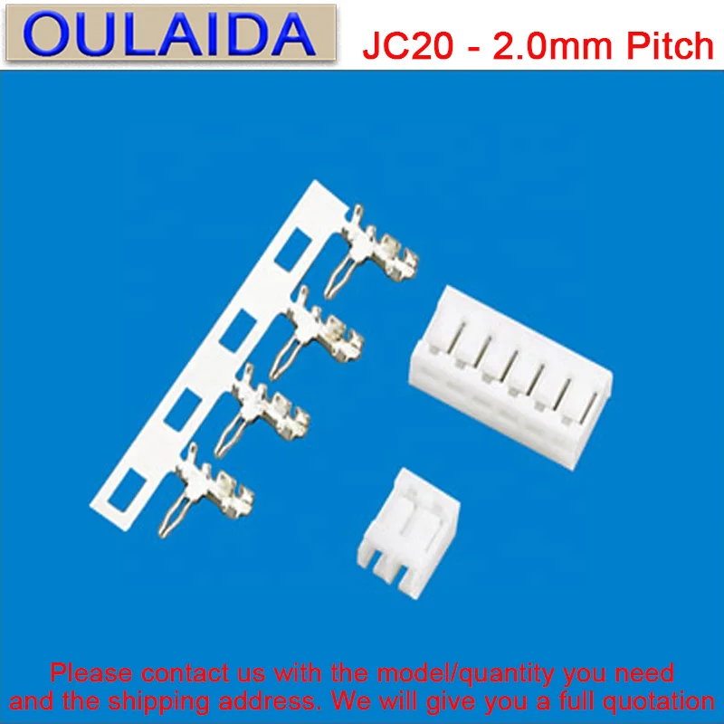 OULAIDA JC20 2.0 WHITE STRIP CONNECTOR 2.0mm HOUSING WAFER TERMINAL HX20010-PT HX20010-Y MOLEX JST (Terminal+Housing) 2P-28Pin