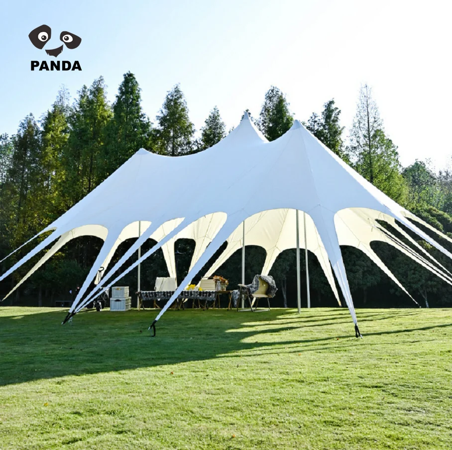 Triplets lotus canopy outdoor camping campsite picnic large multi-functional stretch trade show rain sun protection gazebo tent