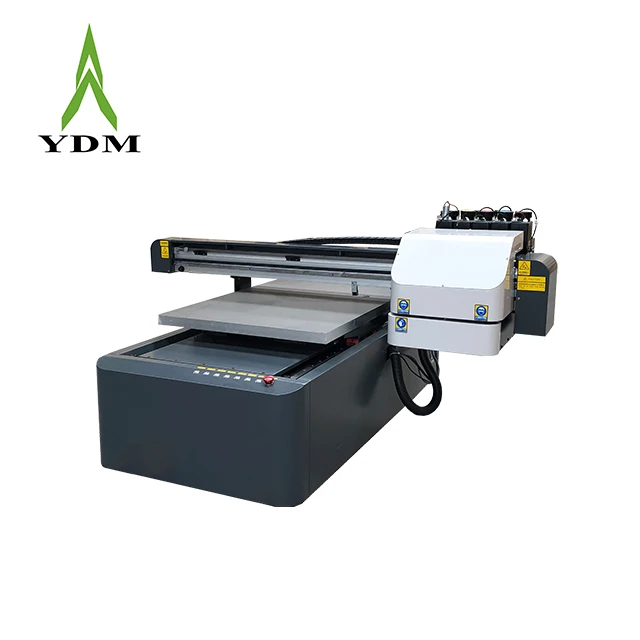 YDM  A1 UV DTF 6090 flatbed printer glass bottles gift box printing machine with varnish