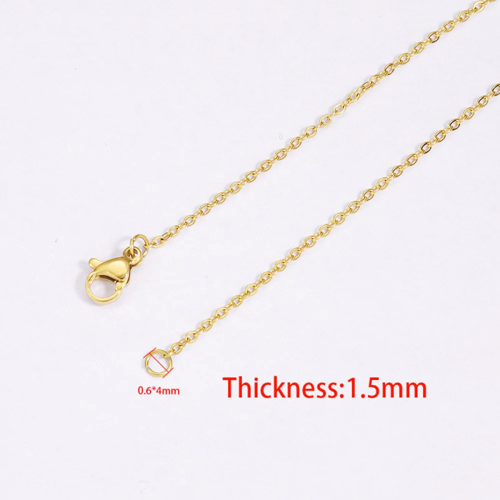 Wholesale Simple Basic Diy Ladies Fashion Gold Plated Stainless Steel Necklace Chain For Jewelry Making