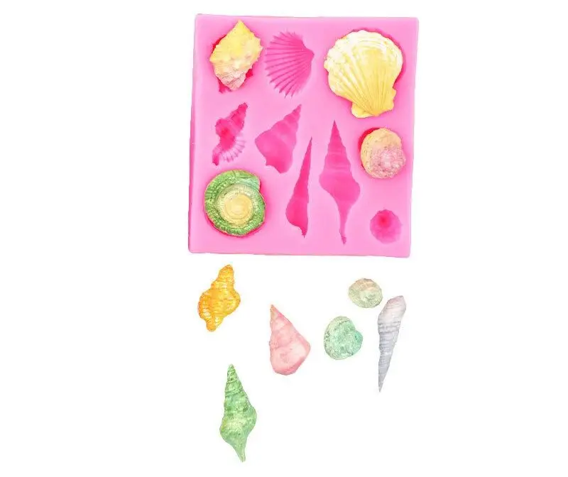 Украшение для выпечки торта сахарное ремесло шоколадная помадка Кондитерская глиняная конфета большая и маленькая силиконовая форма хвоста русалки