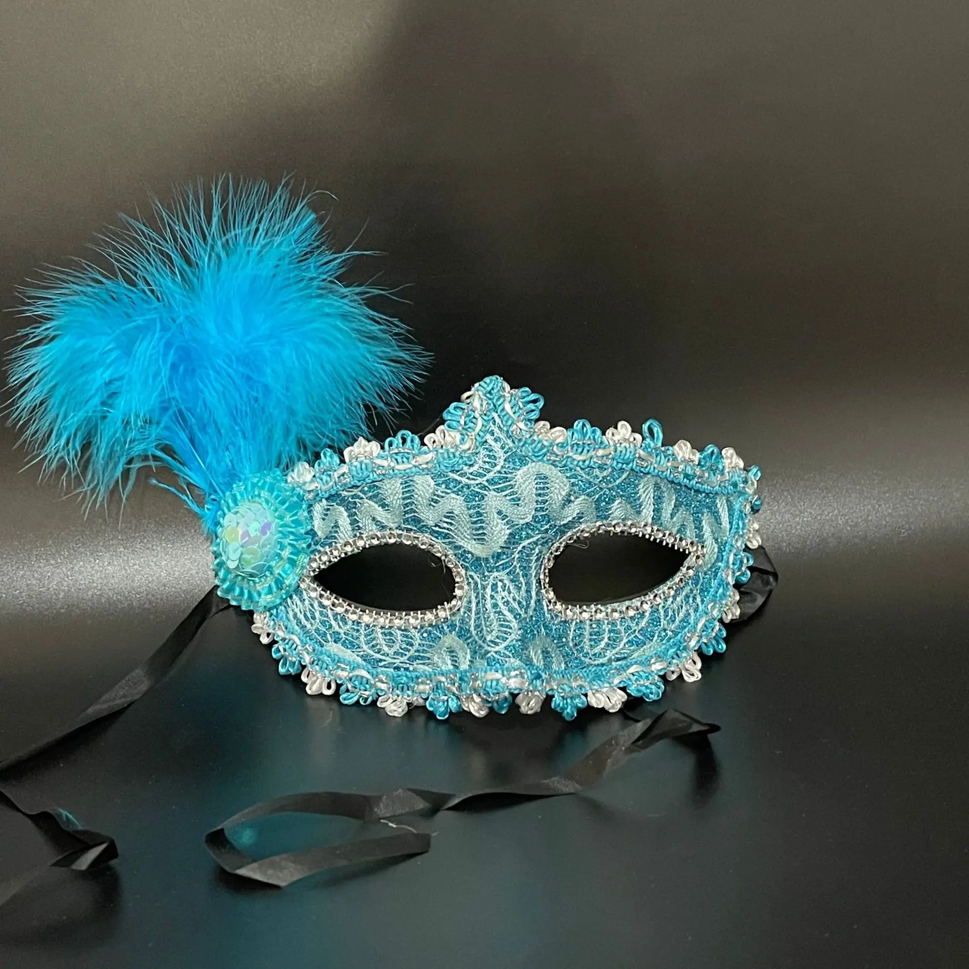 Decorations Costume Cosplay Women Lady Girls Masquerade Half face Mask Feather Mask Party Mask