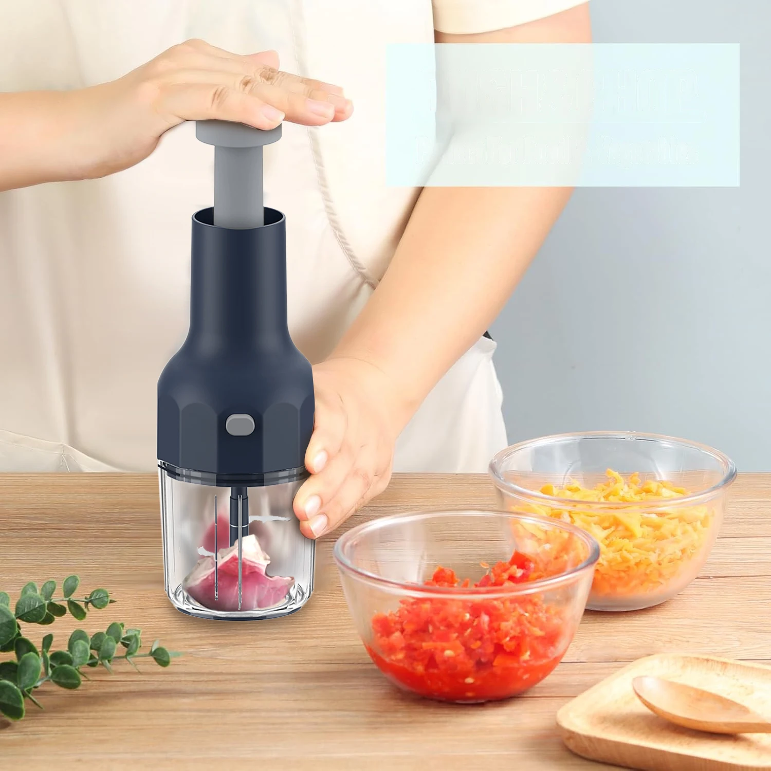 Home And kitchen Manual Food Chopper Multi Function Vegetable Onions Cutter Garlic Press Choppers Sauce Blender