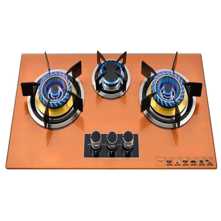 Factory direct selling high quality 2 burner tempered glass stove gas cooktop