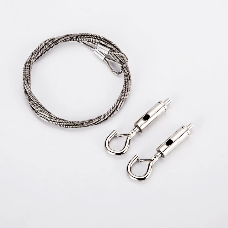 316 Stainless Steel Lighting Suspension Wire Rope Kit Wire Rope Fittings With Loop