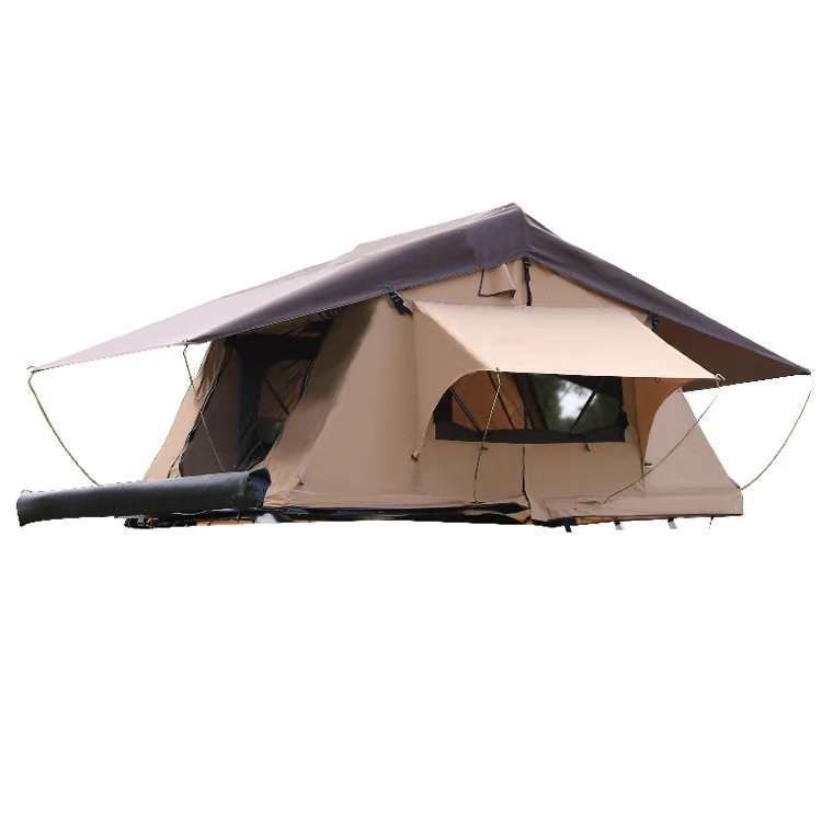 2020 ABS cover hard shell Aluminum bottom 2-3 person roof top car tent box rooftop tent with telescopic ladder