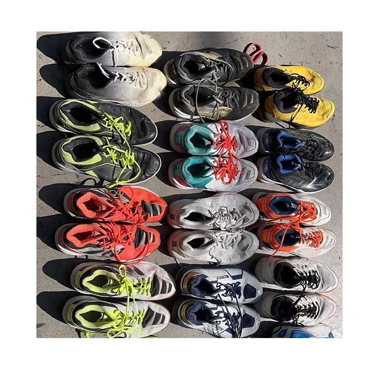 Buy wholesaler Bales shoes used 2nd China brand Badminton shoes indoor soft preloved shoes ship to Asia