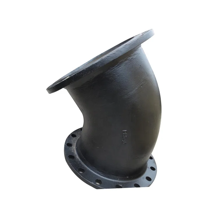 High Quality ISO2531 DI Double Flanged Fittings 45 Degree Bend Ductile Iron Pipe 45 degree Elbow