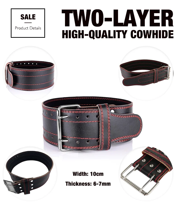 Factory supplier weightlifting belt for bodybuilding leather lifting belt