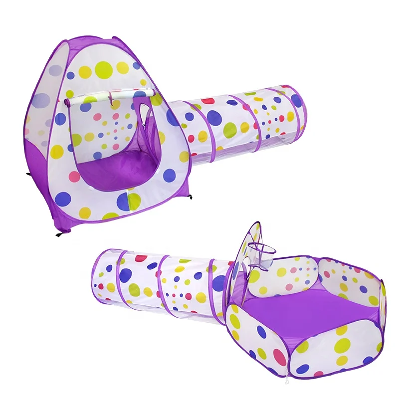 indoor and outdoor 3 in 1 pop up playhouse for children play tent with tunnel