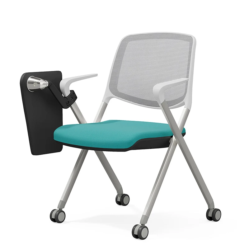 New Trends Mesh Folding Office Chairs Training Chairs Stacking Chairs With Armrests For Staff Conference Meeting