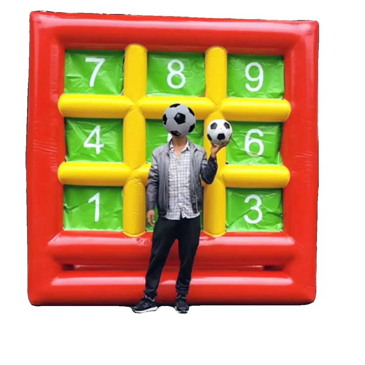 High Quality Sports Game Soccer Door For Kids Adults Football Training Inflatable Digital Nine-Box Grid Football Game