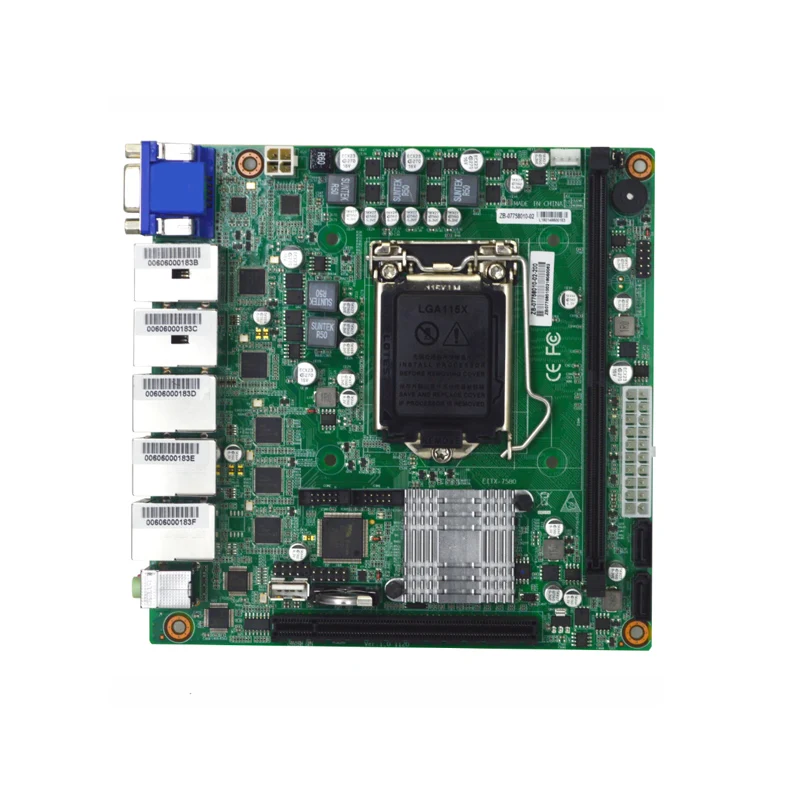 
Factory Wholesale OEM ODM LGA1151 H110 DDR4 Embedded Mini ITX Motherboard 