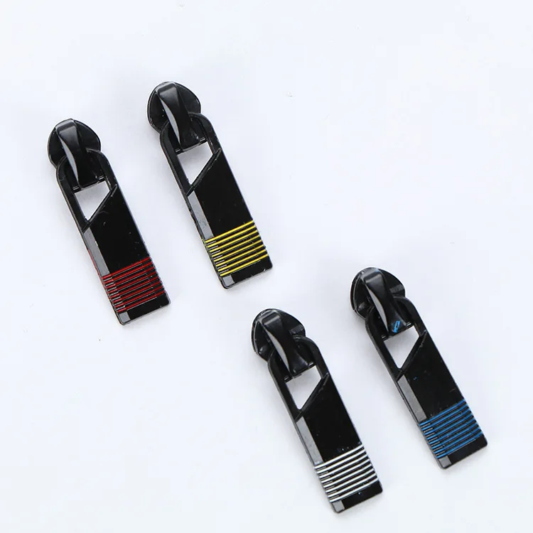 3#5#custom pull Hardware point paint electrophoresis nylon reverse pull shoes boots bags alloy waterproof zipper puller slider