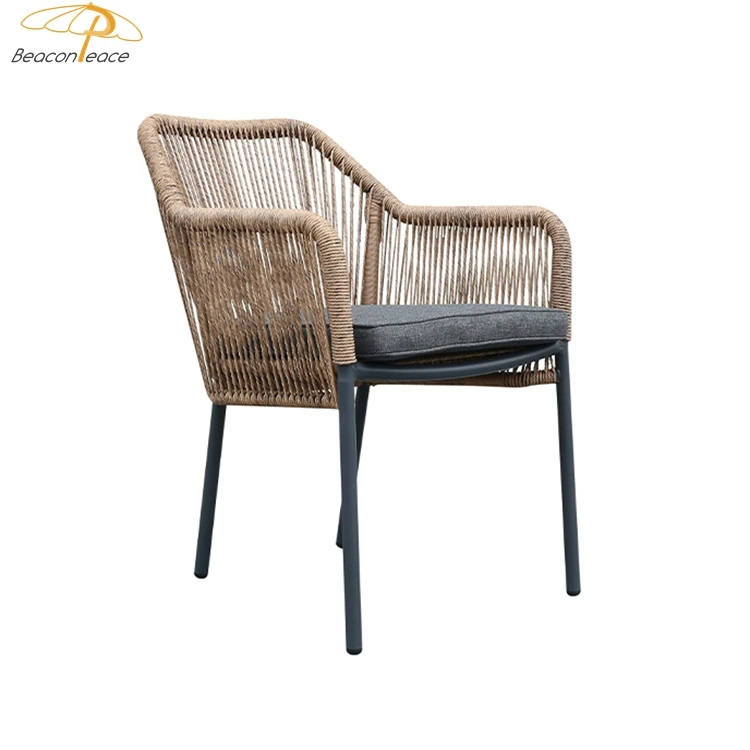 Hot hotel dinner chair poly rattan emmanual chairs for outdoor terrace