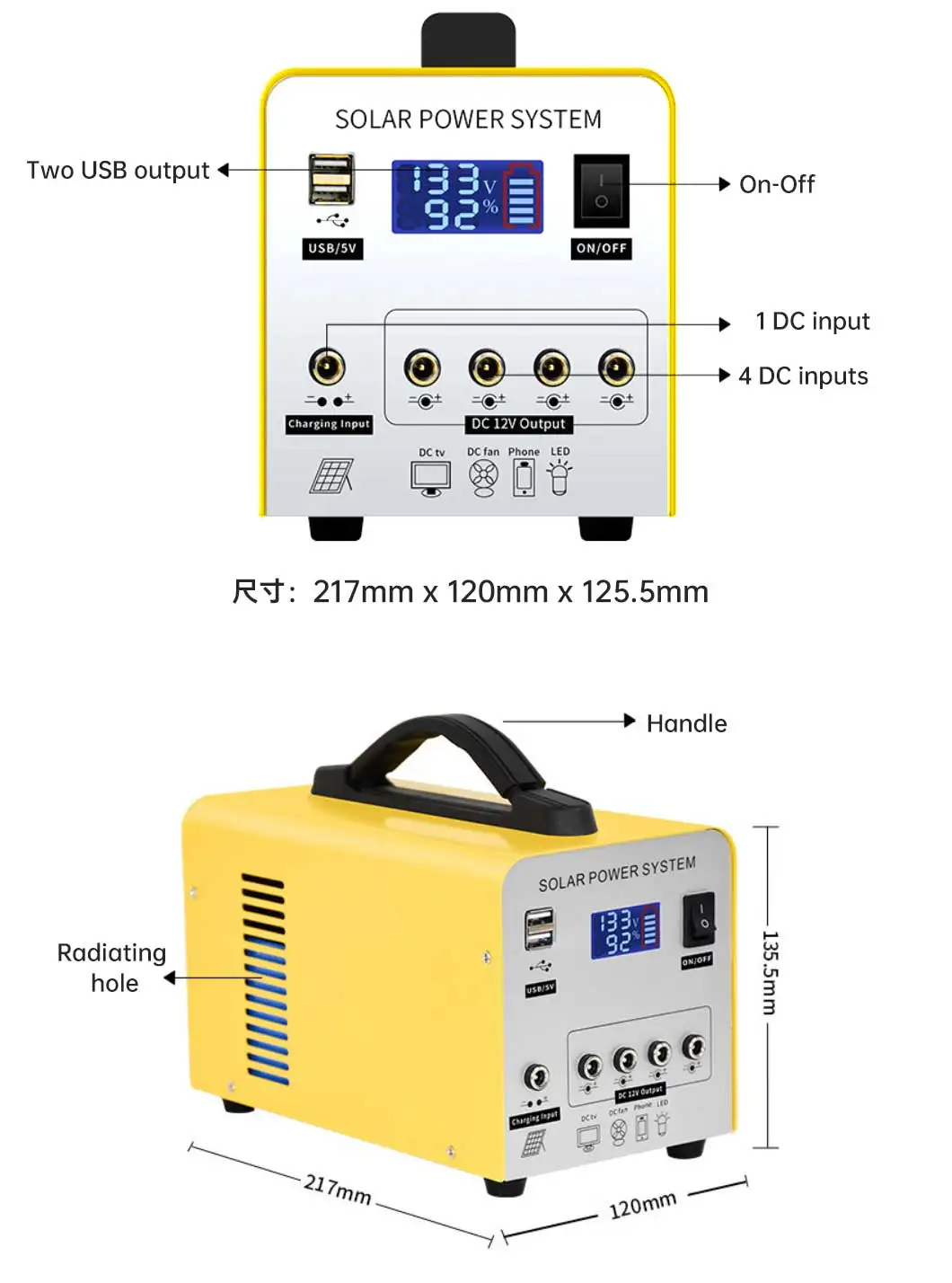 500W 600W 1000W 220V Outdoor Camping Power Generator AC Renewable Energy Source Power Supply Bank Solar Portable Power Station