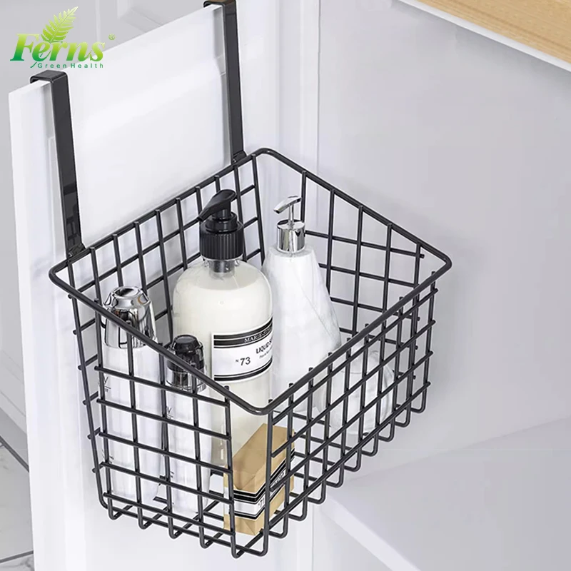 Iron Wall Hanging Basket Home Storage Basket Easy Install Home Organizer