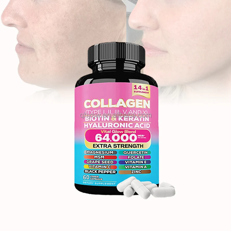 OEM Collagen Capsules Skin Care Products Booster Whitening Skin Nail and Hair Care Supplements Dietary Supplements
