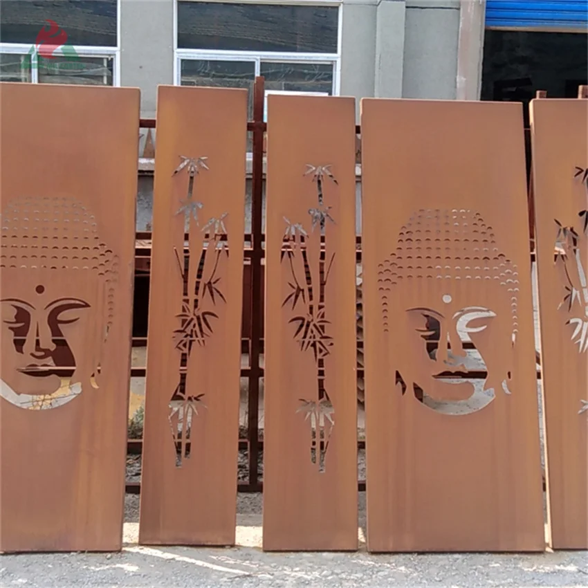 Разделитель для комнат Corten из стали точное ограждение железа черного цвета Малый садовый забор с окантовкой