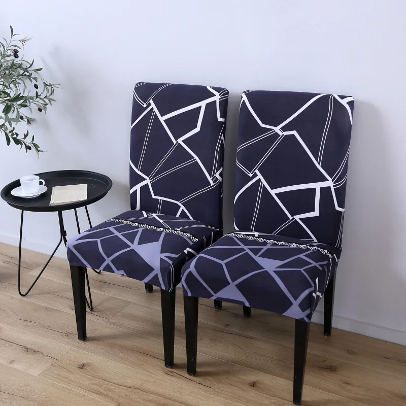 Chinese manufacturer printing dining room  removable chair covers in bulk